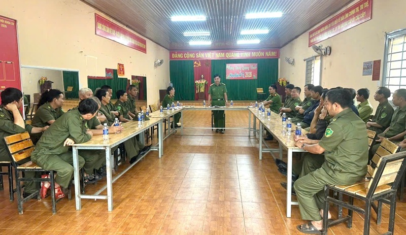 Công an phường Bắc Gia Nghĩa ra quân tuyên truyền phòng, chống tội phạm liên quan đến mùa vụ nông sản, niên vụ 2025 - 2026